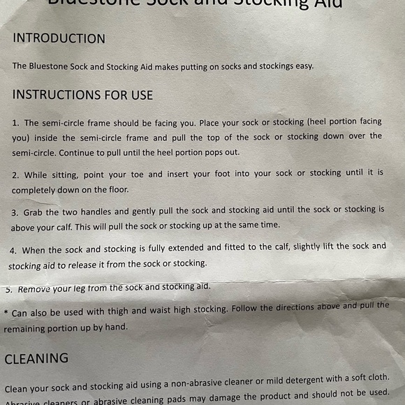 Bluestone Sock & Stocking Aid, FIRM PRICE - Picture 4 of 8